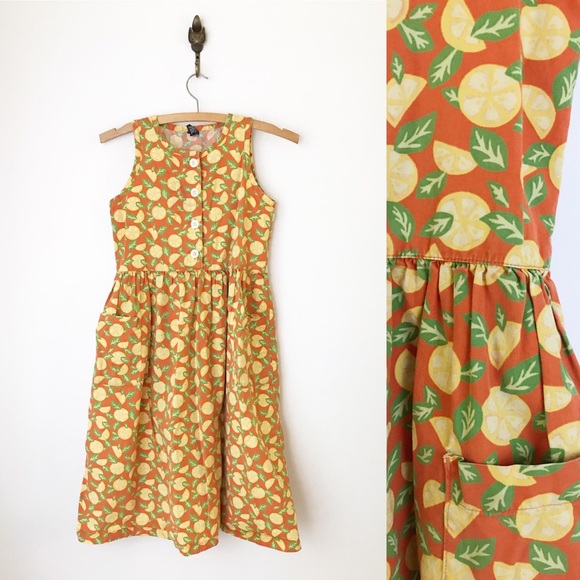 Lands' End Other - Land's End • Girls 10 • Lemon Print Cotton Dress